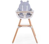 Childhome Coussin de chaise haute Ours déperlant en polyester Gris