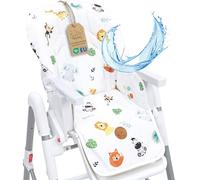 Coussin de chaise haute réducteur de siège bébé enfant housse assise | housse assise bébé pour Chicco Polly Peg Perego chaises hautes rembourré matelassé déperlant antidérapant Safari