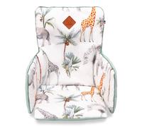 Coussin de chaise haute réversible safari safari, vert, gris, blanc TU