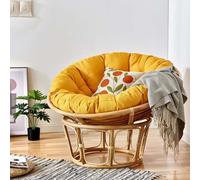 Coussin de chaise imperméable - Coussin rond pour balancelle - Pour intérieur et extérieur - 50 x 50 cm - Coussin d'assise confortable pour balcon, terrasse et jardin