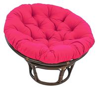 Coussin de Chaise imperméable for extérieur/intérieur, Coussin de siège Rond Anti-décoloration de 40 à 130 cm en Coton PP, for balançoire/hamac/Panier(Rose Red,43")