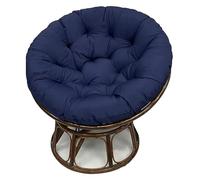 Coussin de Chaise imperméable for extérieur/intérieur, Coussin de siège Rond Anti-décoloration de 40 à 130 cm en Coton PP, for balançoire/hamac/Panier(Dark Blue,20")