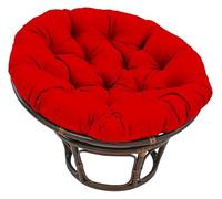 Coussin de Chaise imperméable for extérieur/intérieur, Coussin de siège Rond Anti-décoloration de 40 à 130 cm en Coton PP, for balançoire/hamac/Panier(Red,32")