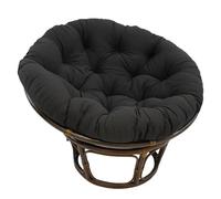 Coussin de Chaise imperméable for extérieur/intérieur, Coussin de siège Rond Anti-décoloration de 40 à 130 cm en Coton PP, for balançoire/hamac/Panier(Black,47")