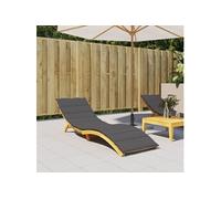 Coussin de chaise longue anthracite 200x50x3cm tissu oxford