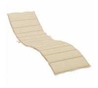 vidaXL Coussin de chaise longue Tissu Oxford beige 200×60×3 cm