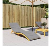 vidaXL Coussin pour chaise longue 200x70x3 cm tissu oxford gris 314219