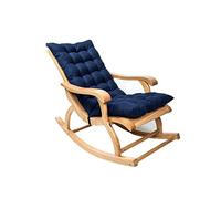 Coussin de chaise longue de terrasse, intérieur/extérieur, antidérapant, matelassé, épais, rembourré pour chaise à bascule, chaise de jardin inclinable, similicuir doux avec attaches