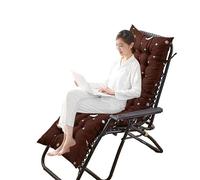 Coussin de chaise longue d'extérieur 48 x 125/155/170 cm, coussin de chaise de jardin pliable, imperméable, accessoire élégant pour siège d'extérieur