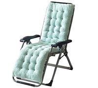 Coussin de chaise longue en laine d'agneau artificielle douce pour chaise longue et chaises à bascule, rembourrage en coton perlé épais, confortable et confortable (vert clair, 160 cm) - Chaise non