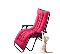Coussin de Chaise Longue Jardin Exterieur Coussin Bain de Soleil, Matelas Transat Pliable épais & Confortable 2 ou 3 Places, intérieur et extérieur(Rose Red b,125 * 53cm/49 * 21IN)