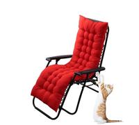Coussin de Chaise Longue Jardin Exterieur Coussin Bain de Soleil, Matelas Transat Pliable épais & Confortable 2 ou 3 Places, intérieur et extérieur(Red,180 * 48cm/71 * 19IN)