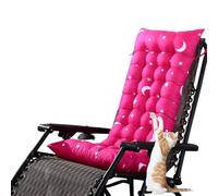 Coussin de Chaise Longue Jardin Exterieur Coussin Bain de Soleil, Matelas Transat Pliable épais & Confortable 2 ou 3 Places, intérieur et extérieur(Rose Red a,110 * 53cm/43 * 21IN)