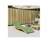 vidaXL Coussin de Chaise Longue, Matelas de Bain de Soleil Anti-Glissement, Décoration Jardin Terrasse, Motif de Feuilles Tissu Oxford