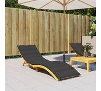 Coussin de chaise longue noir 200x60x3 cm tissu oxford Noir G