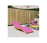 vidaXL Coussin de chaise longue, matelas de bain de soleil anti-glissement, tissu Oxford rose