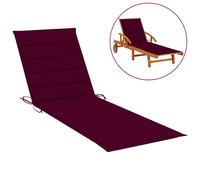 Coussin de chaise longue Rouge bordeaux 200x50x3 cm Tissu vidaXL vidaXL