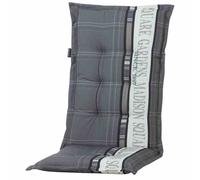 Coussin De Chaise Madison Gris 120x50x6 Pour Jardin Terrasse