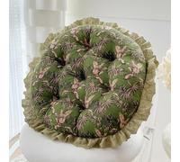 Coussin de Chaise Patchwork à Volants, Galette de Chaise Vintage en Coton pour Cuisine et Salle à Manger, antidérapant, Lot de 2