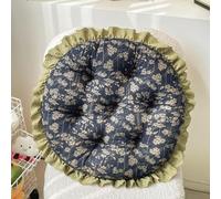 Coussin de Chaise Patchwork à Volants, Galette de Chaise Vintage en Coton pour Cuisine et Salle à Manger, antidérapant, Lot de 2