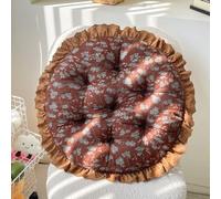 Coussin de Chaise Patchwork à Volants, Galette de Chaise Vintage en Coton pour Cuisine et Salle à Manger, antidérapant, Lot de 2