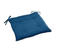 Coussin de chaise pour jardin/terrasse 40x40cm matelassé bleu