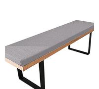 Coussin de chaise rectangulaire de luxe avec rembourrage doux et épais pour jardin, terrasse, causeuse et canapé - Lavable - Pour intérieur et extérieur - 99 x 35 cm - Gris clair