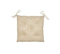 Coussin de chaise réversible 40x40cm en polyester teinte naturelle -