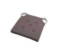 Eminza – Galette de chaise Duo – 38x38 cm 100% coton – Gris (intérieur)