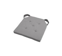 Coussin de chaise réversible gris et souris en coton 38 x 38 cm