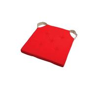 Coussin de chaise - reversible - Rouge et Lin 38 x 38 cm