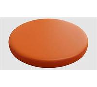 Coussin de chaise rond amovible en cuir, coussin de siège rond intérieur/extérieur/coussins de chaise en mousse à mémoire de forme super doux et épais avec housse en cuir PU (orange 40 cm (15,7 pouces