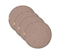 Coussin de Chaise Rond avec Fixation par Boucle Coussin de Tabouret Antidérapant pour Chaise de Cuisine/Salle à Manger Coussin Assise pour Tabouret Haut de Bar/Bistro (H 35 * 35 cm (Lot de 4))