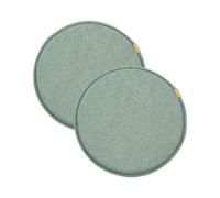 Coussin de Chaise Rond avec Fixation par Boucle Coussin de Tabouret Antidérapant pour Chaise de Cuisine/Salle à Manger Coussin Assise pour Tabouret Haut de Bar/Bistro (C 33 * 33 cm (Lot de 2))