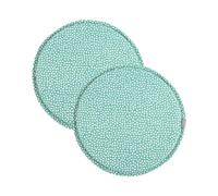 Coussin de Chaise Rond avec Fixation par Boucle Coussin de Tabouret Antidérapant pour Chaise de Cuisine/Salle à Manger Coussin Assise pour Tabouret Haut de Bar/Bistro (A 30 * 30 cm (Lot de 2))