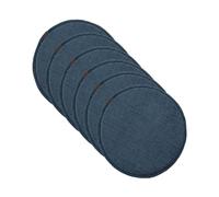 Coussin de Chaise Rond avec Fixation par Boucle Coussin de Tabouret Antidérapant pour Chaise de Cuisine/Salle à Manger Coussin Assise pour Tabouret Haut de Bar/Bistro (E 50 * 50 cm (Lot de 6))