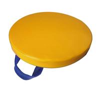 Coussin de chaise rond coloré avec poignée, facile à nettoyer, simili cuir et mousse, fermeture éclair, empilable pour une rage facile, 18 couleurs disponibles (#12 4 pièces : 35 x 3 cm)