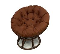 Coussin de chaise rond confortable pour soucoupe et chaises œufs, coussin de chaise moderne pour chambre à coucher et maison, taille XL (150 x 109,2 cm), couleur café, confort et style ultimes