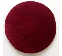 Coussin de chaise rond en peluche, antidérapant avec crochet, convient pour la cuisine, le restaurant, l'intérieur et l'extérieur, bordeaux, diamètre 45 cm