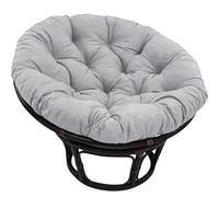 Coussin de chaise rond extra large - Coussin épais à suspendre pour jardin, balcon et salon - Gris clair 109,2 x 109,2 cm - Accessoire ultime pour siège d'extérieur