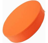 Coussin de chaise rond imperméable en mousse à mémoire de forme - Coussin de sol doux pour salle de classe, terrasse, bureau, cuisine, salle à manger, voiture - Housse de chaise lavable (orange, 45,7