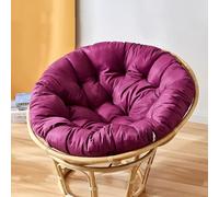Coussin de Chaise Rond, imperméable et rembourré, Coussin de siège pour hamac, Coussin de Chaise à Bascule pour Chaise Suspendue, canapé de Jardin Pliable, Amovible et zippé (Rouge vin, 60 c