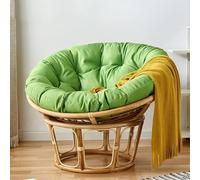 Coussin de Chaise Rond, imperméable et rembourré, Coussin de siège pour hamac, Coussin de Chaise à Bascule pour Chaise Suspendue, canapé de Jardin Pliable, Amovible et zippé (Vert, 150 cm)