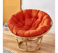 Coussin de chaise rond imperméable surrembourré - Rouge 60 cm pour hamac à bascule suspendu et canapé de jardin pliable - Coussinets amovibles à fermeture éclair pour plus de confort et de style