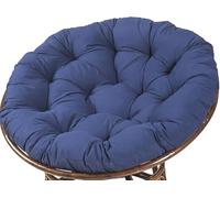 Coussin de chaise rond très épais, rembourré, épais, confortable pour intérieur et extérieur, chaises suspendues, canapés pliants, chaises à bascule (bleu marine, 150 x 150 cm)