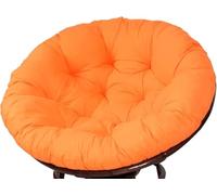 Coussin de chaise rond très épais, rembourré, épais, confortable pour intérieur et extérieur, chaises suspendues, canapés pliants, chaises à bascule de terrasse (orange, 50 x 50 cm)