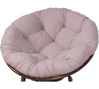 Coussin de chaise rond très épais rembourré épais et confortable pour l'intérieur et l'extérieur, chaises suspendues, canapés pliants, chaises à bascule (gris, 160 x 160 cm)