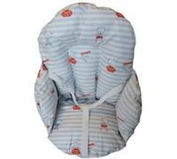 Coussin de chaise + sangles de maintien PVC rayé-motifs Rouge G