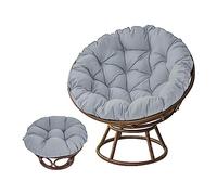 Coussin de chaise surdimensionné double rembourré - Oreiller rond de qualité supérieure pour balancelle en osier - Tapis de hamac confortable pour une relaxation et un confort ultimes