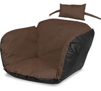 Coussin de chaise suspendu Coussin de jardin imperméable Coussin de chaise nid de cigogne 112X113 + appui-tête